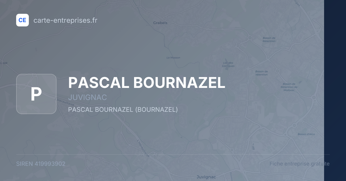 PASCAL BOURNAZEL — 419993902 — fiche entreprise