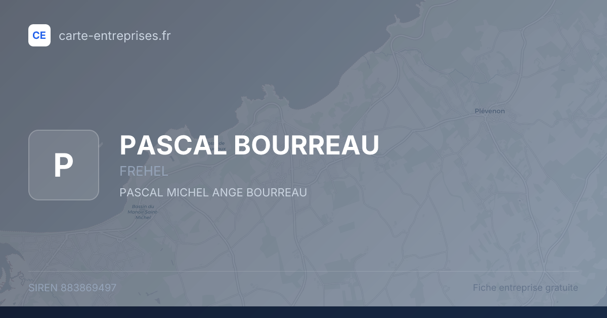 PASCAL BOURREAU — 883869497 — fiche entreprise