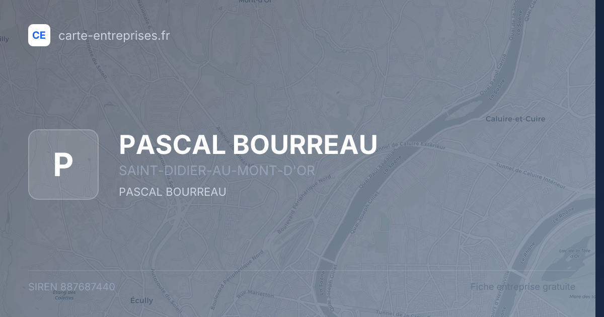 PASCAL BOURREAU — 887687440 — fiche entreprise