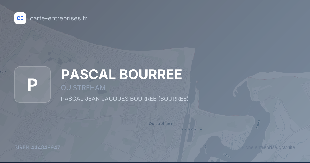 PASCAL BOURREE — 444849947 — fiche entreprise
