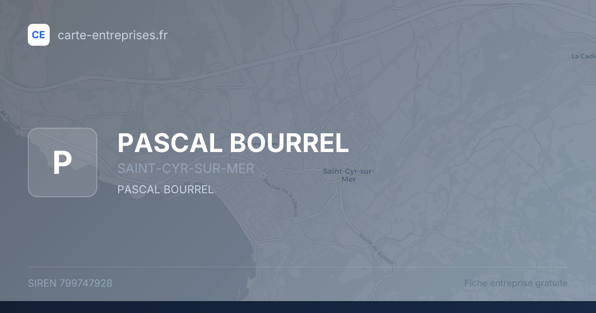 PASCAL BOURREL — 799747928 — fiche entreprise