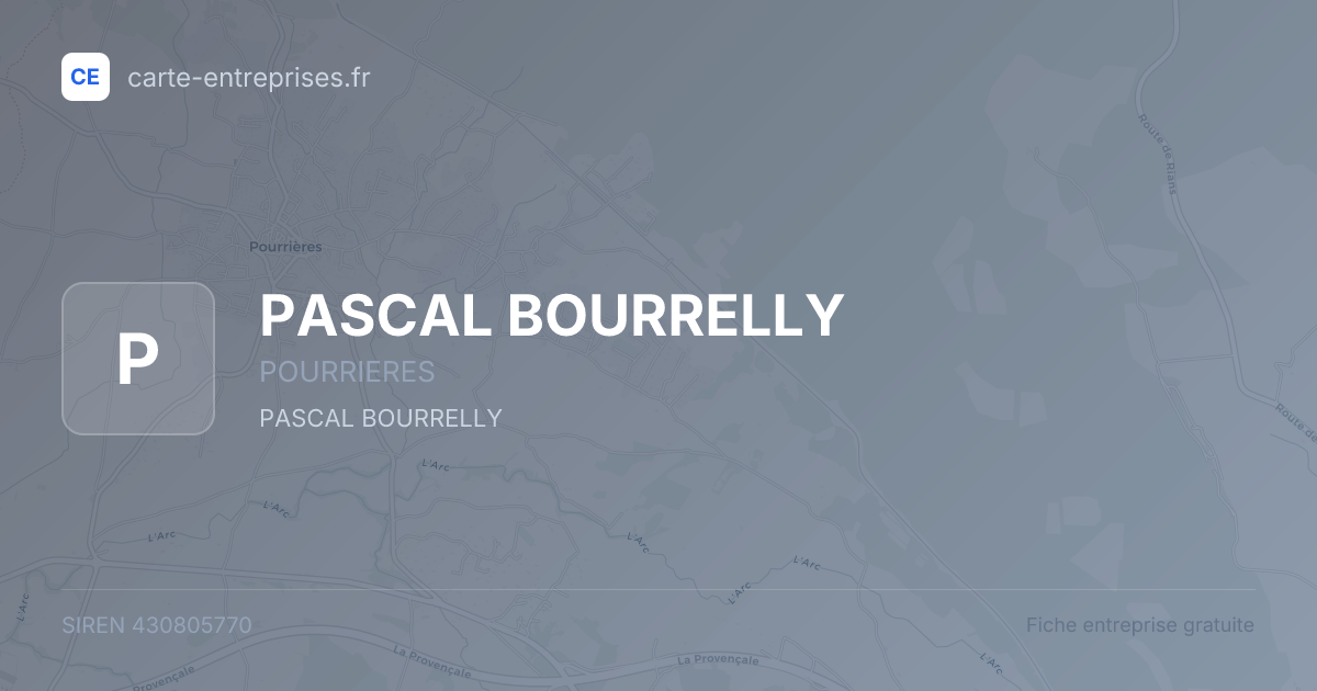 PASCAL BOURRELLY — 430805770 — fiche entreprise