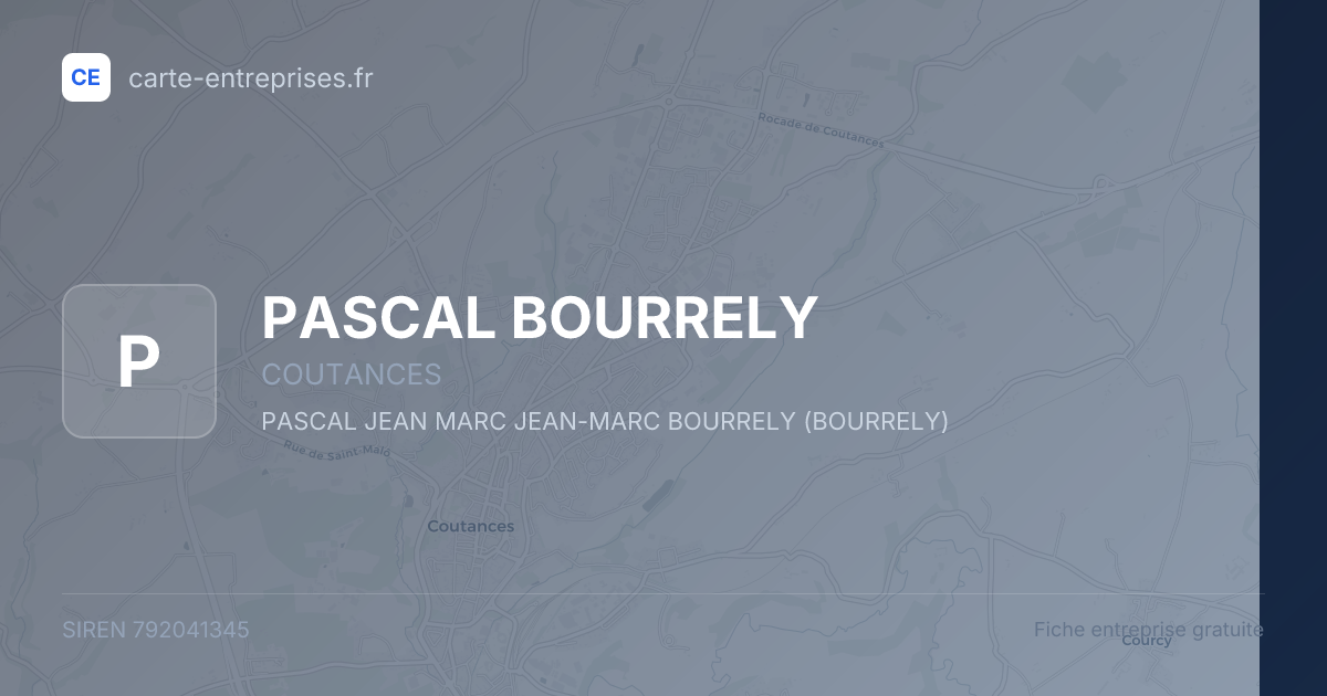 PASCAL BOURRELY — 792041345 — fiche entreprise
