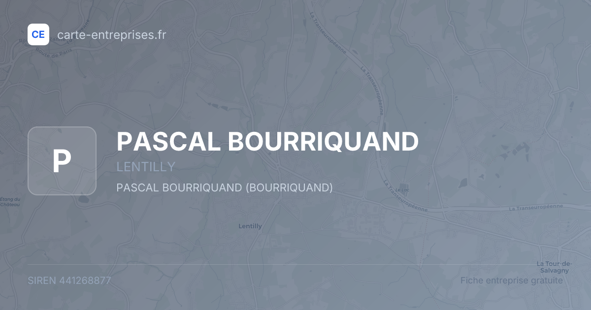 PASCAL BOURRIQUAND — 441268877 — fiche entreprise