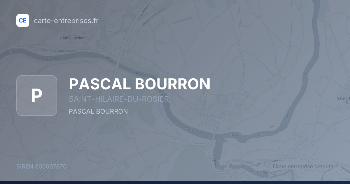 PASCAL BOURRON — 805097870 — fiche entreprise