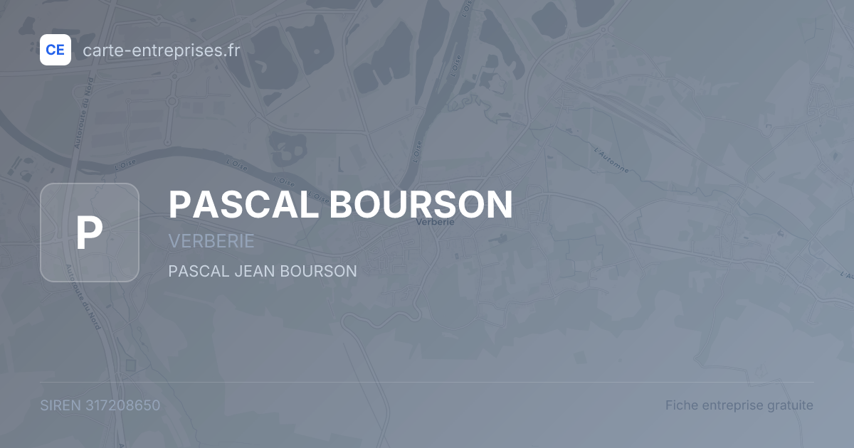 PASCAL BOURSON — 317208650 — fiche entreprise