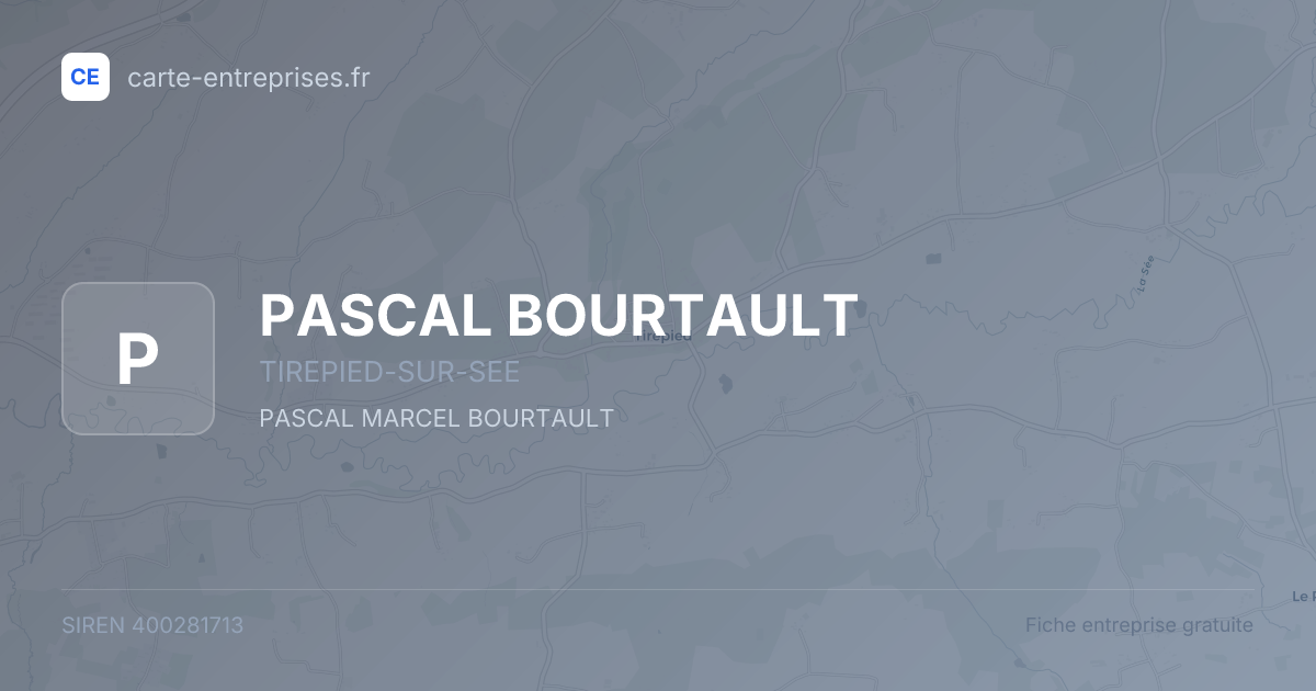 PASCAL BOURTAULT — 400281713 — fiche entreprise