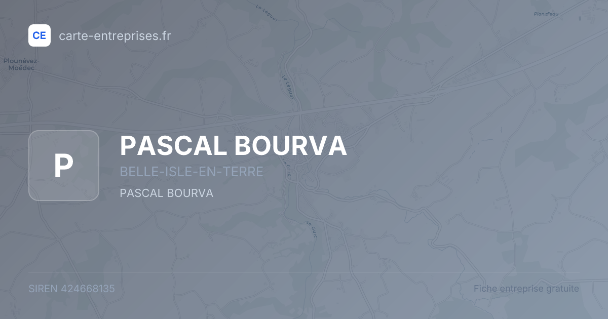 PASCAL BOURVA — 424668135 — fiche entreprise