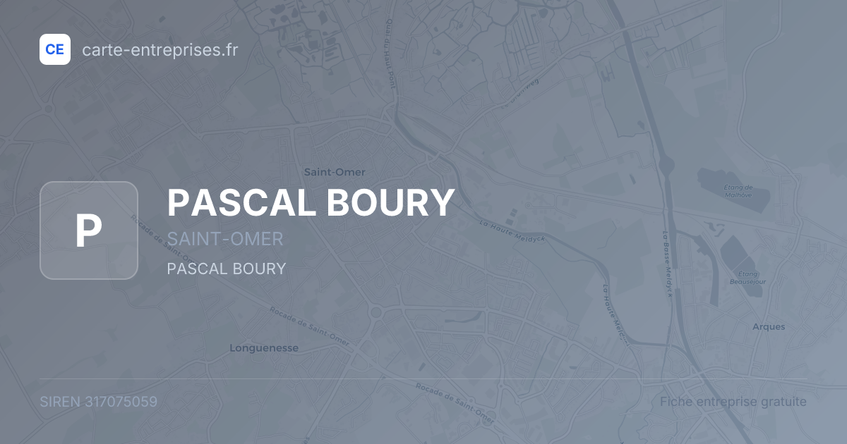 PASCAL BOURY — 317075059 — fiche entreprise