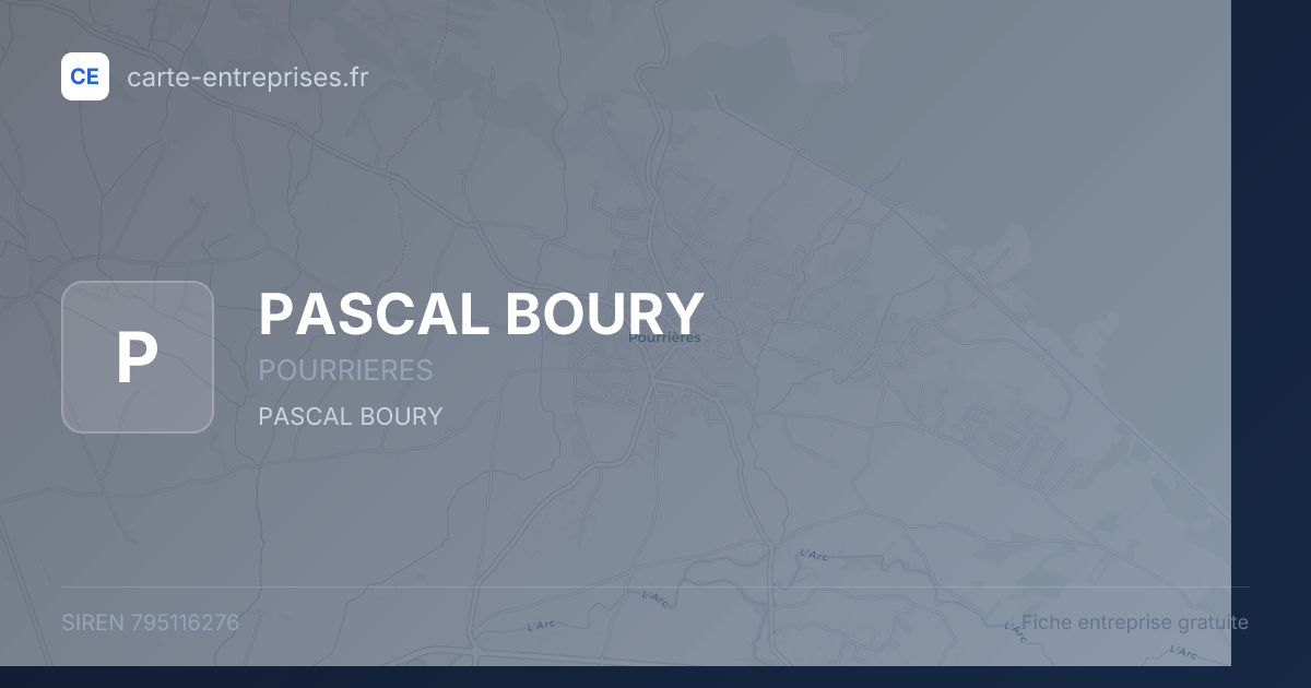 PASCAL BOURY — 795116276 — fiche entreprise