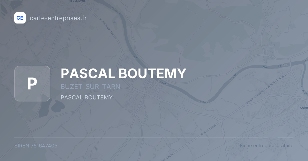 PASCAL BOUTEMY — 751647405 — fiche entreprise
