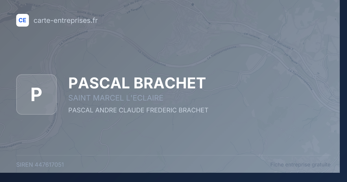 PASCAL BRACHET — 447617051 — fiche entreprise