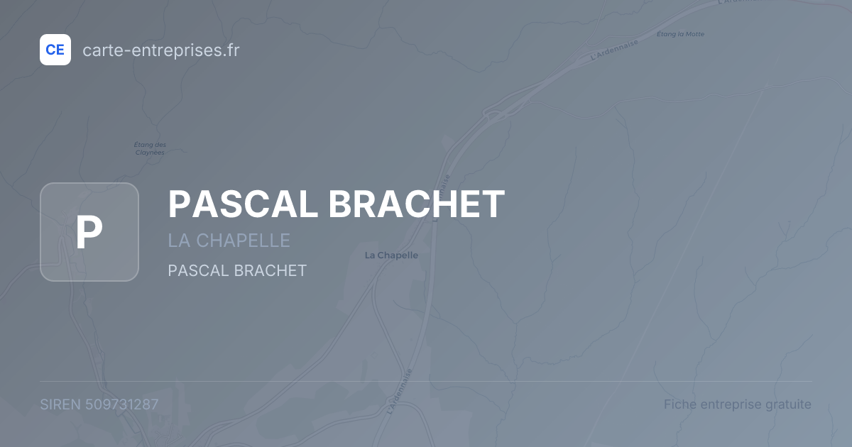 PASCAL BRACHET — 509731287 — fiche entreprise