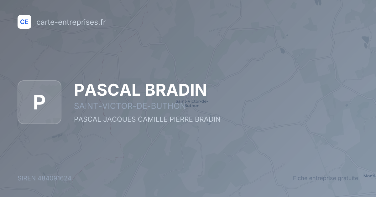 PASCAL BRADIN — 484091624 — fiche entreprise