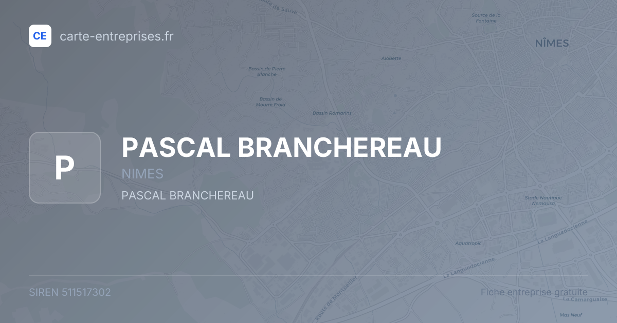 PASCAL BRANCHEREAU — 511517302 — fiche entreprise