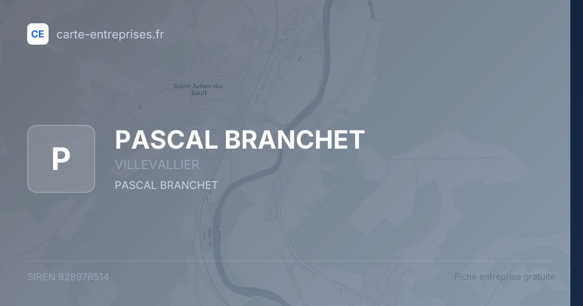 PASCAL BRANCHET — 828976514 — fiche entreprise