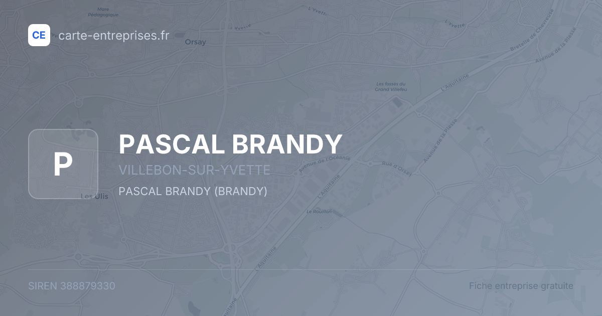PASCAL BRANDY — 388879330 — fiche entreprise