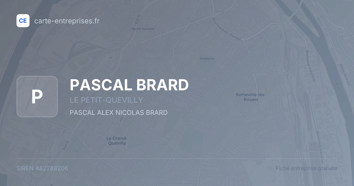 PASCAL BRARD — 482288206 — fiche entreprise
