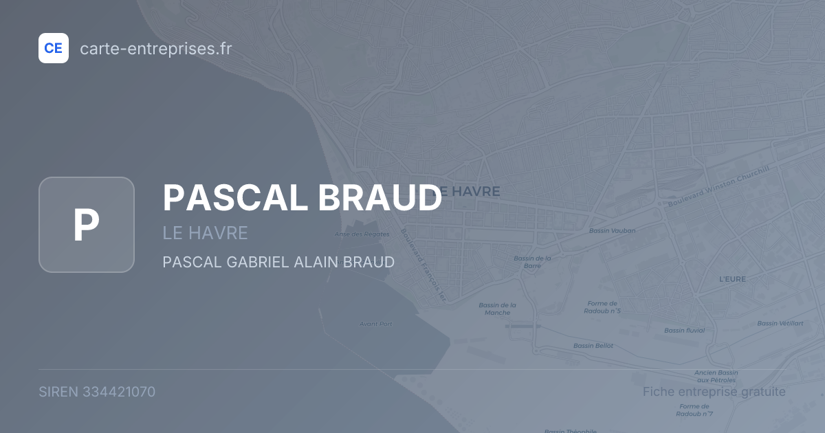 PASCAL BRAUD — 334421070 — fiche entreprise