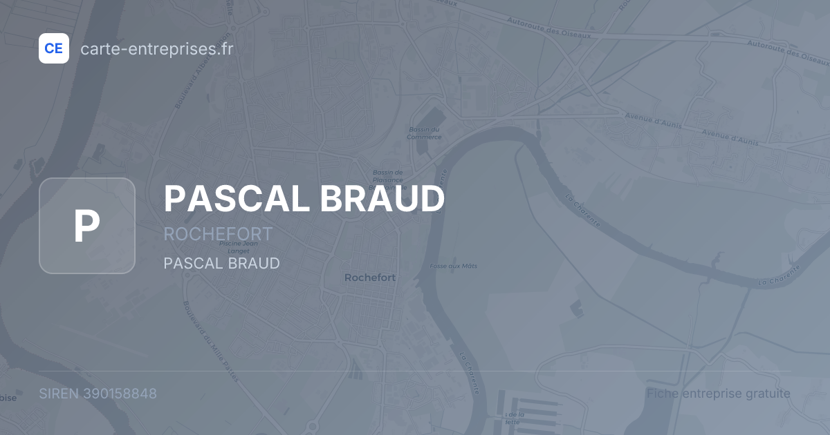 PASCAL BRAUD — 390158848 — fiche entreprise