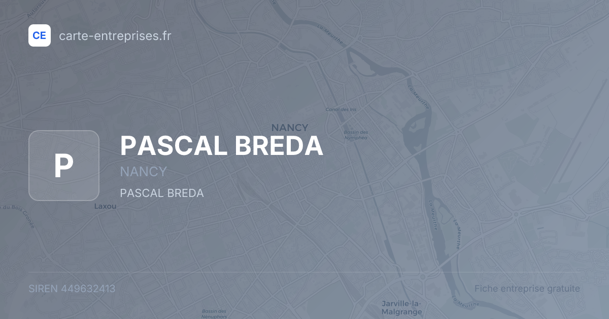 PASCAL BREDA — 449632413 — fiche entreprise
