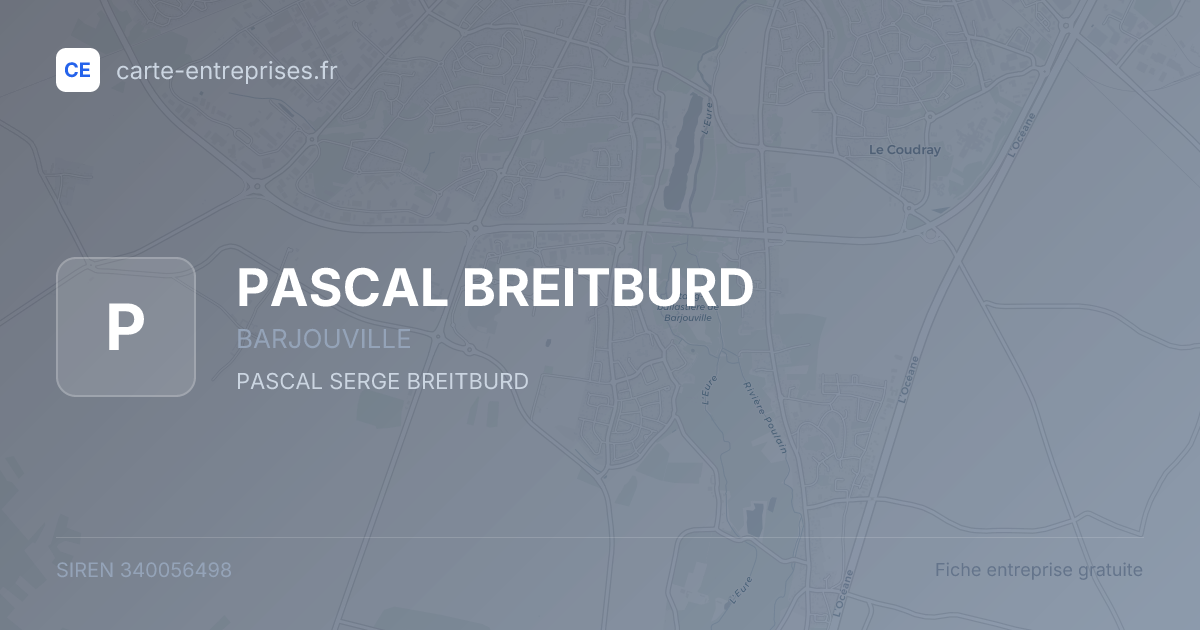 PASCAL BREITBURD — 340056498 — fiche entreprise