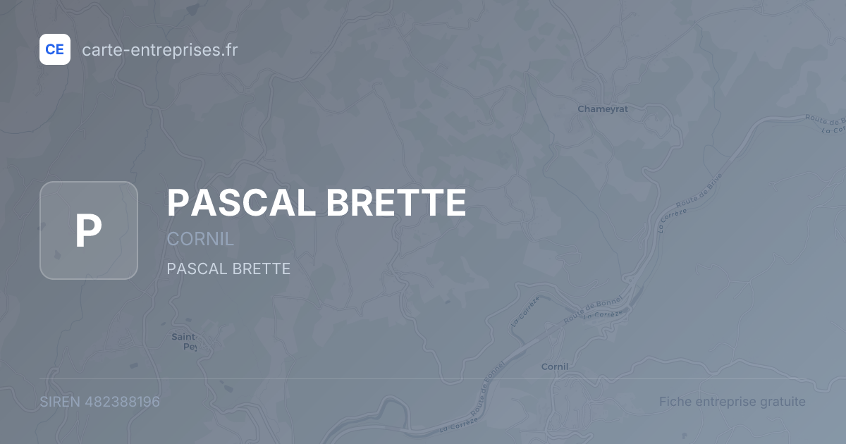 PASCAL BRETTE — 482388196 — fiche entreprise