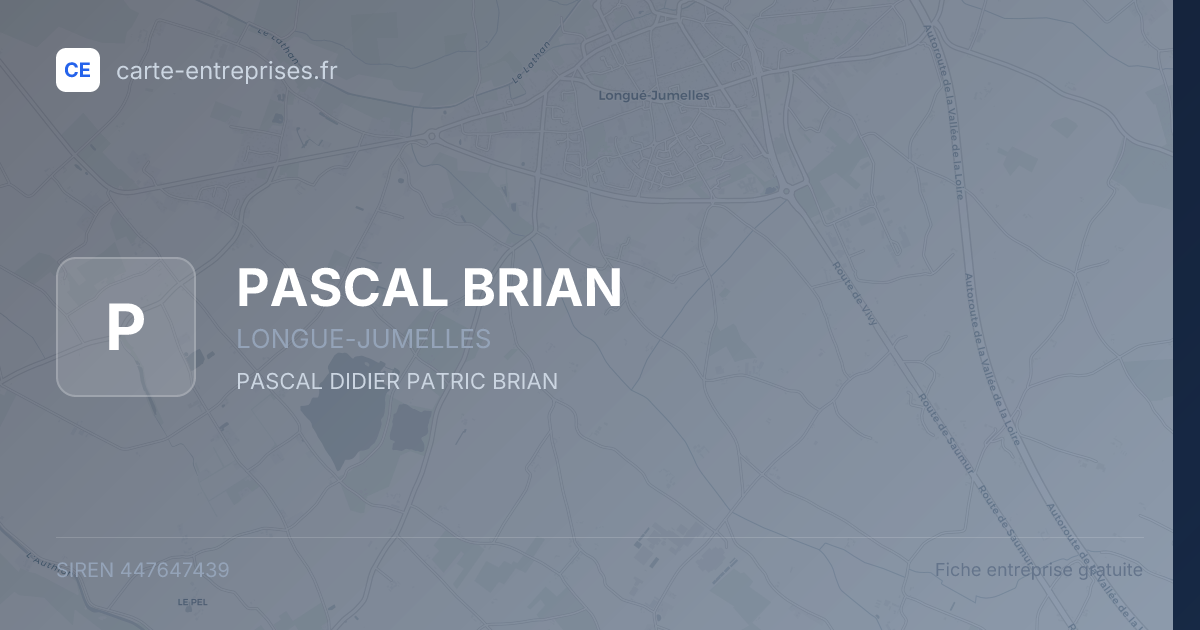 PASCAL BRIAN — 447647439 — fiche entreprise
