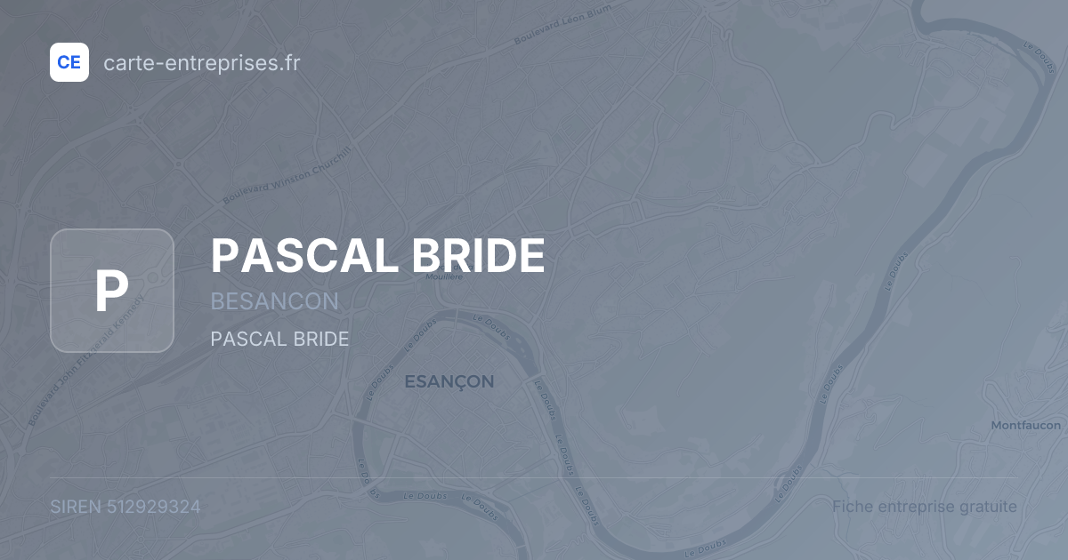PASCAL BRIDE — 512929324 — fiche entreprise