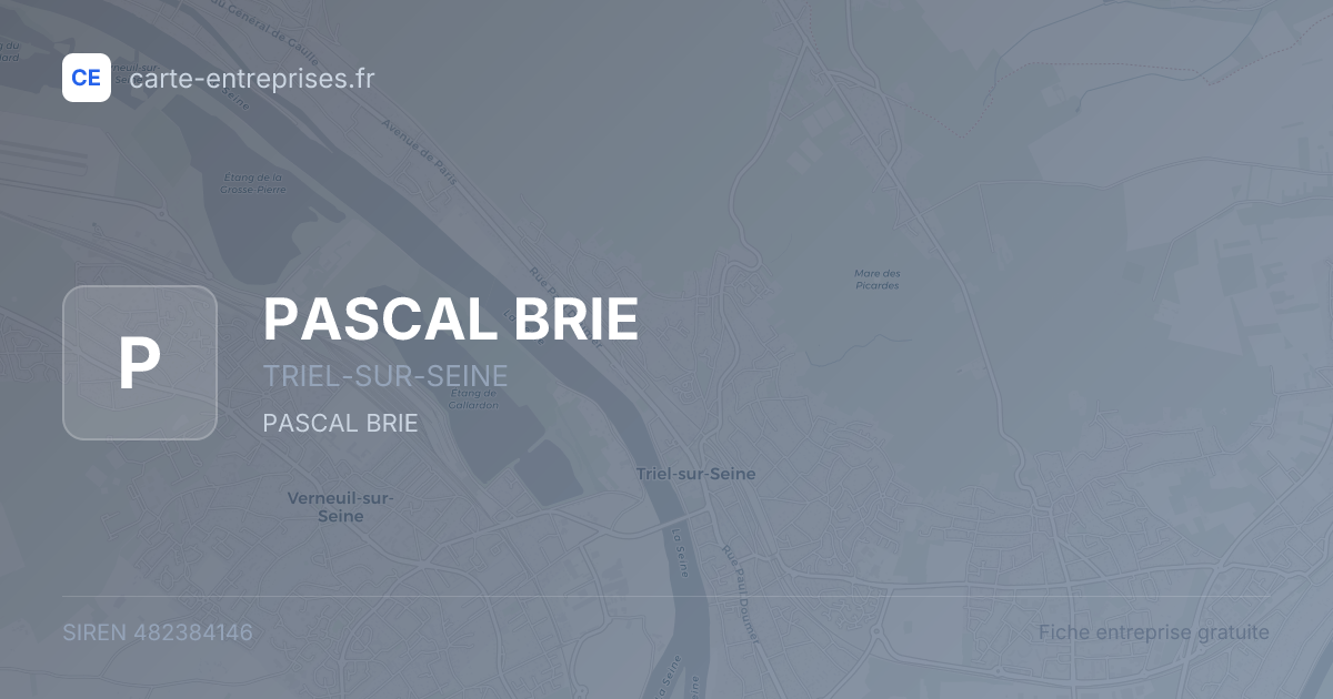 PASCAL BRIE — 482384146 — fiche entreprise