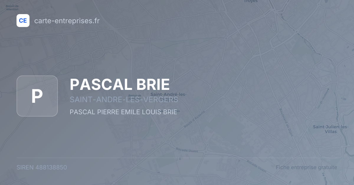 PASCAL BRIE — 488138850 — fiche entreprise