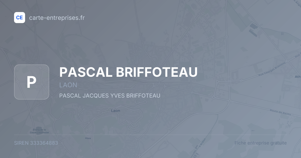 PASCAL BRIFFOTEAU — 333364883 — fiche entreprise