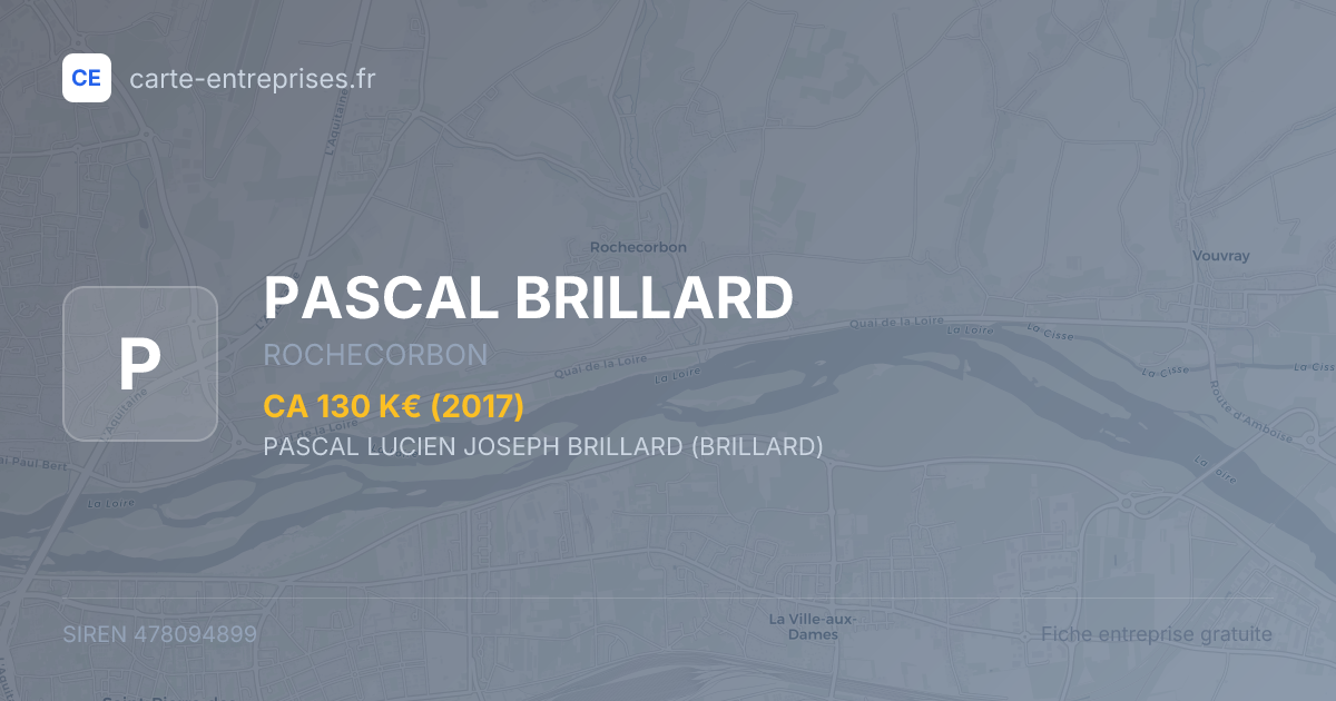 PASCAL BRILLARD — 478094899 — fiche entreprise