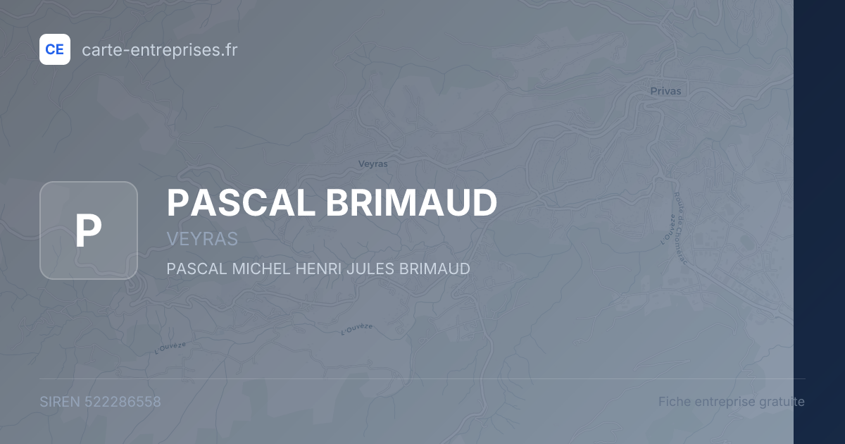 PASCAL BRIMAUD — 522286558 — fiche entreprise