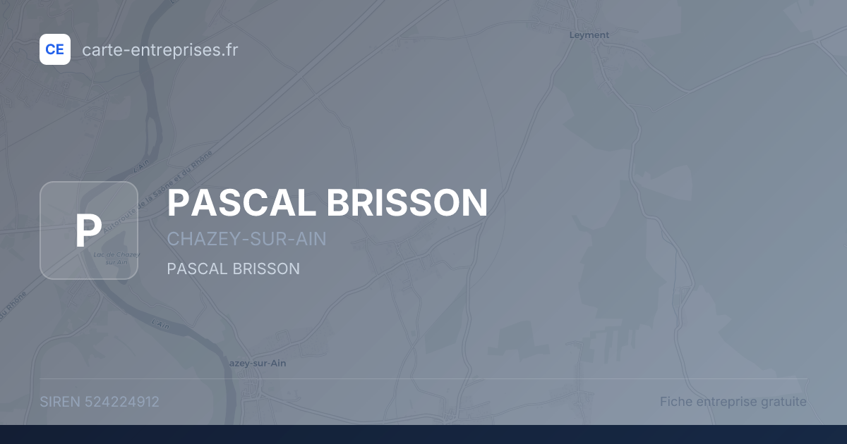 PASCAL BRISSON — 524224912 — fiche entreprise