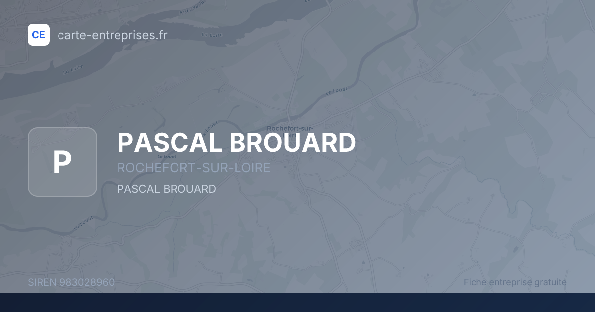 PASCAL BROUARD — 983028960 — fiche entreprise