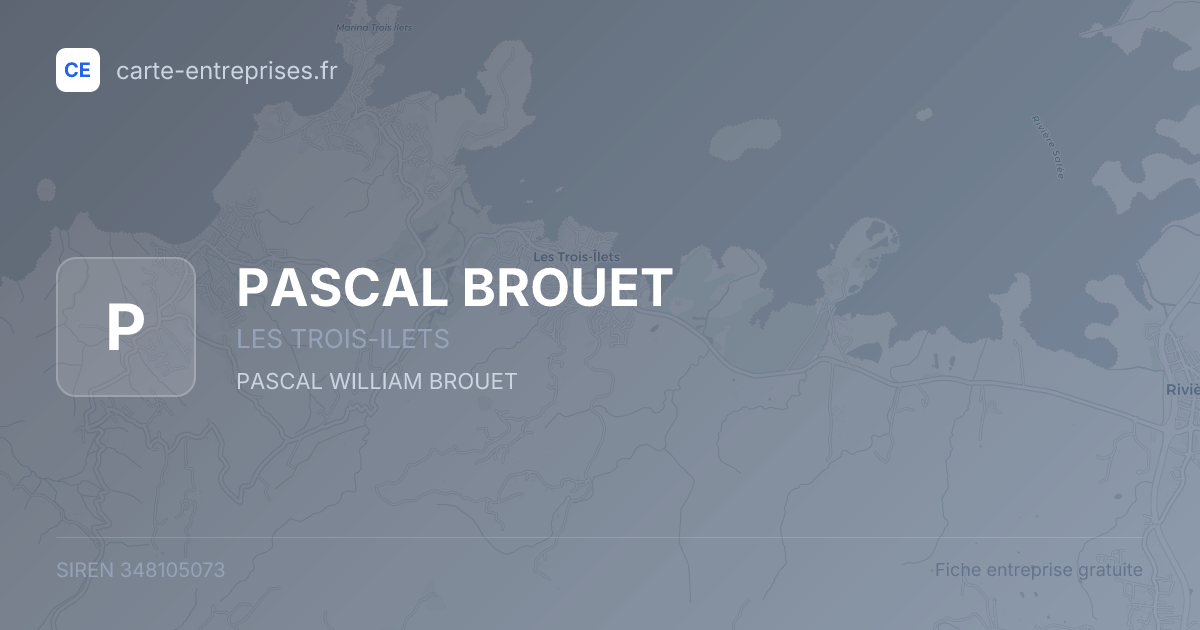 PASCAL BROUET — 348105073 — fiche entreprise