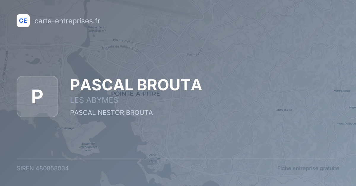 PASCAL BROUTA — 480858034 — fiche entreprise