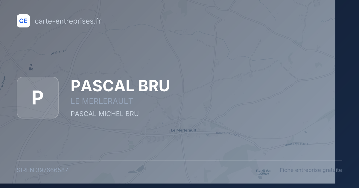 PASCAL BRU — 397666587 — fiche entreprise