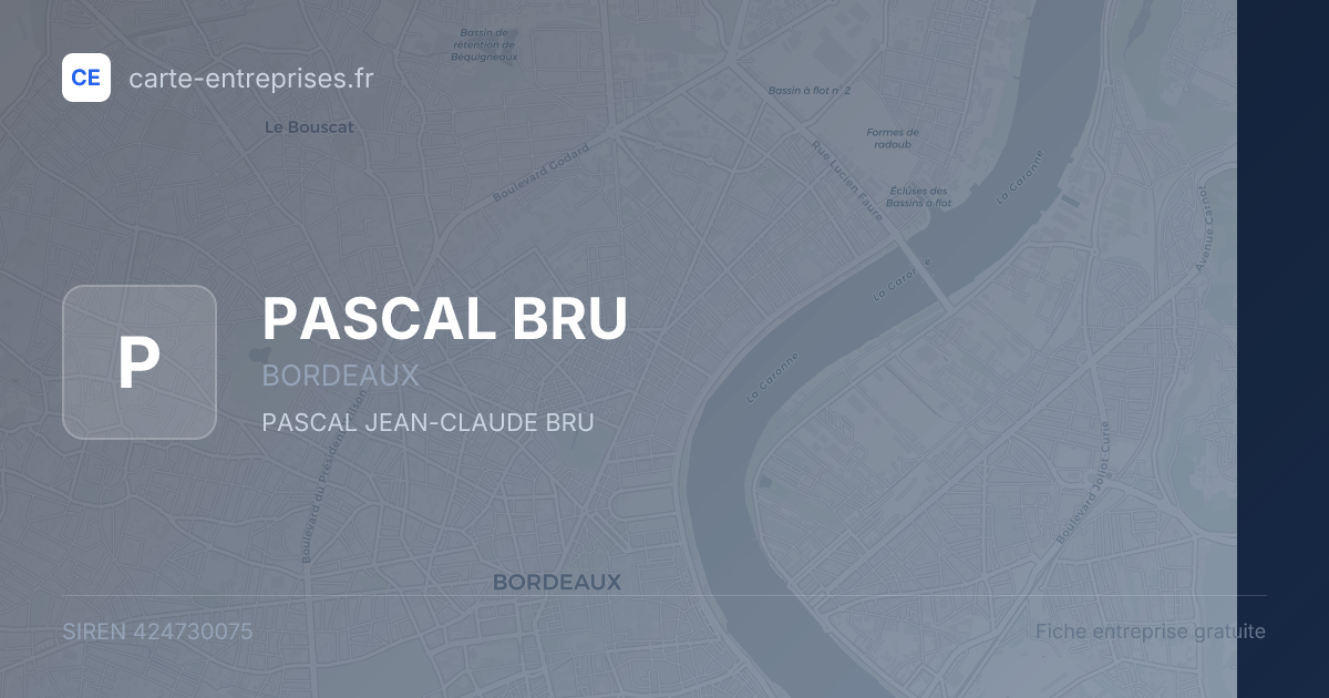 PASCAL BRU — 424730075 — fiche entreprise