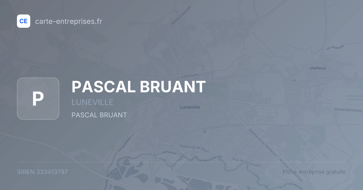 PASCAL BRUANT — 333413797 — fiche entreprise