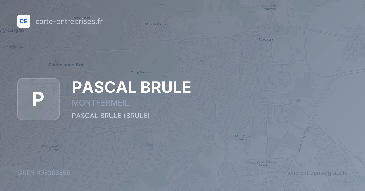 PASCAL BRULE — 405386558 — fiche entreprise
