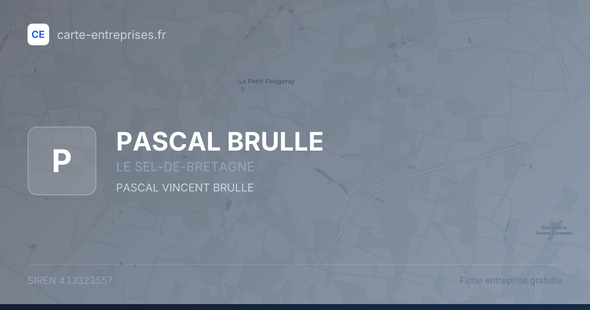 PASCAL BRULLE — 433323557 — fiche entreprise