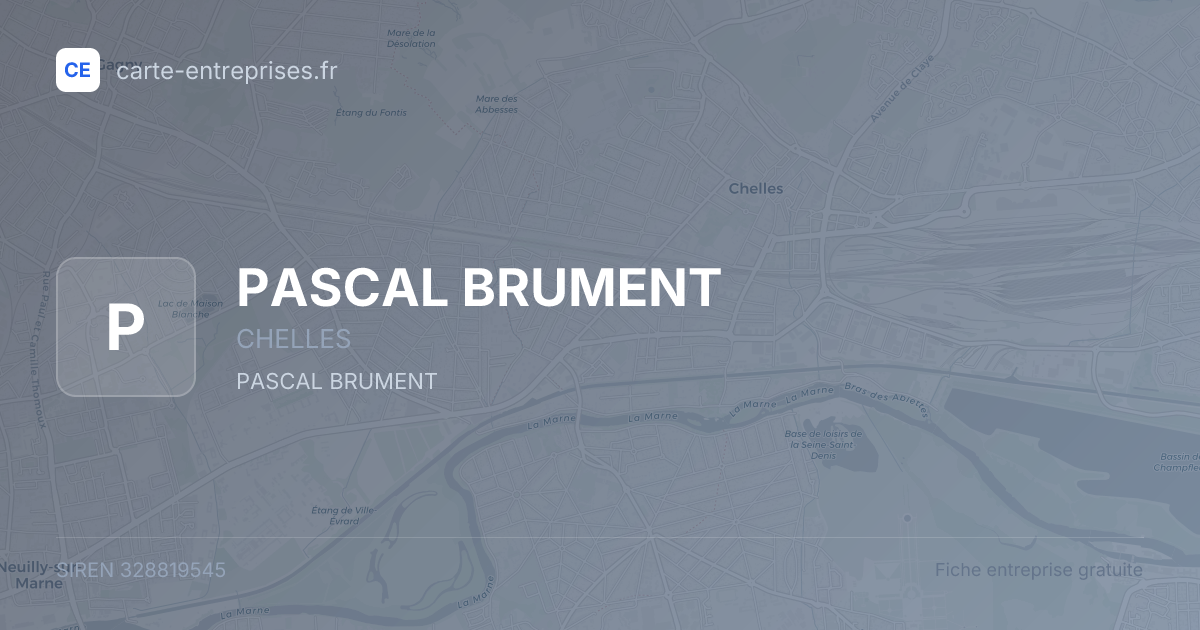 PASCAL BRUMENT — 328819545 — fiche entreprise