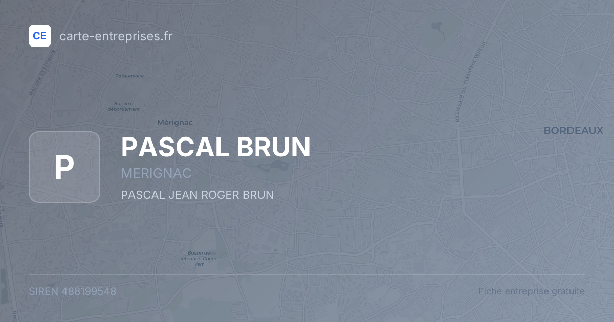 PASCAL BRUN — 488199548 — fiche entreprise
