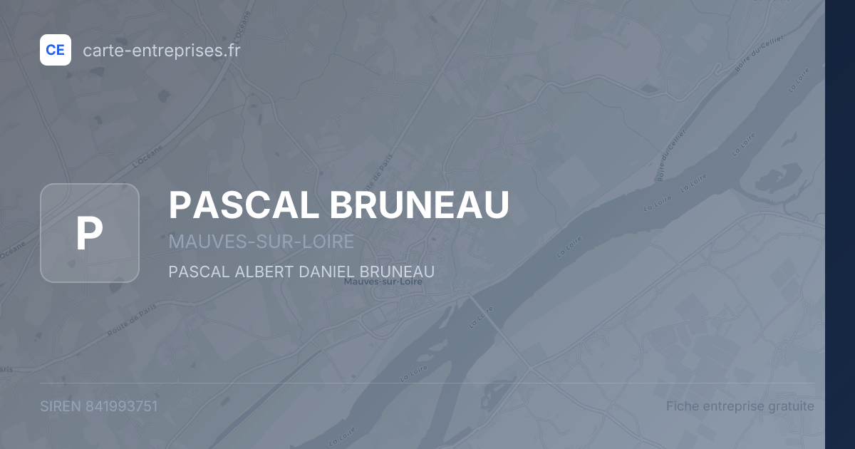 PASCAL BRUNEAU — 841993751 — fiche entreprise