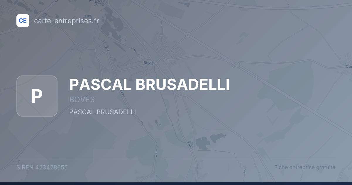 PASCAL BRUSADELLI — 423428655 — fiche entreprise