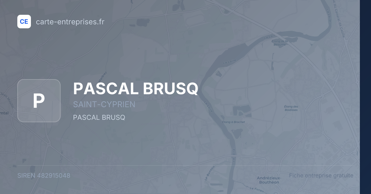 PASCAL BRUSQ — 482915048 — fiche entreprise