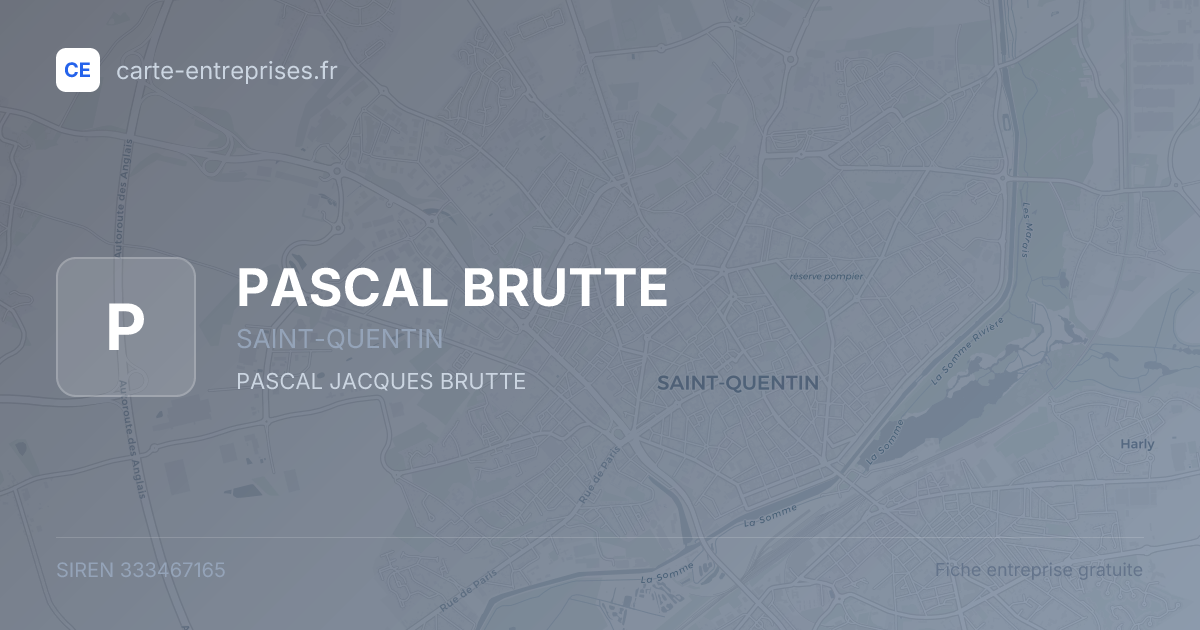 PASCAL BRUTTE — 333467165 — fiche entreprise
