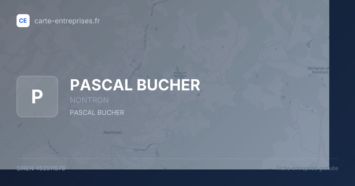 PASCAL BUCHER — 453511578 — fiche entreprise